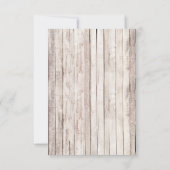 Rustiek Hout Bloemen Land Bruiloft Save The Date (Achterkant)