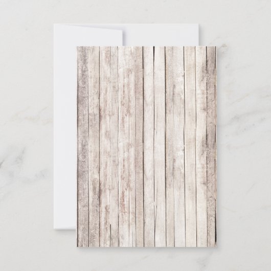 Rustiek Hout Bloemen Land Bruiloft Save The Date (Achterkant)