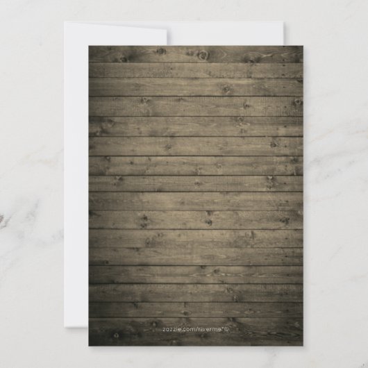 Rustiek Hout Bloemen Lantaarn Lights Vrijgezellenf Kaart (Achterkant)