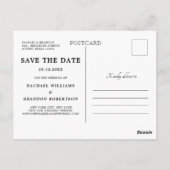 Rustiek Hout Bloemen Mason Jar Save the Date Briefkaart (Achterkant)