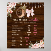 Rustiek Hout Bloemen Oude Vrouwen Verhalen Poster (Voorkant)