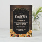 Rustiek Hout Bloemen Pensioen BBQ Kaart (Staand voorkant)