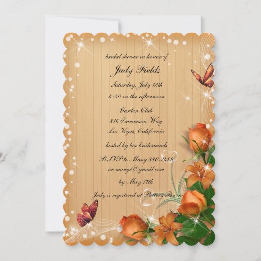 Rustiek Hout Bloemen Vlinder Bruiloft Vrijgezellen Kaart (Voorkant)