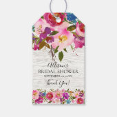 Rustiek Hout Bloemen Vrijgezellenfeest Favor Cadea Cadeaulabel (Voorkant)