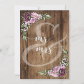 Rustiek Hout & Bloemen Wij zijn Gevlucht Ontvangst Kaart (Achterkant)