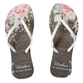 Rustiek hout bloemenbruiloft moeder van de bruideg teenslippers (Voetbed)