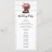 Rustiek Hout & Bloemenlaarzen Land Boerderij Bruil Programmakaart (Achterkant)