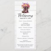 Rustiek Hout & Bloemenlaarzen Land Boerderij Bruil Programmakaart (Voorkant)