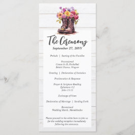 Rustiek Hout & Bloemenlaarzen Land Boerderij Bruil Programmakaart