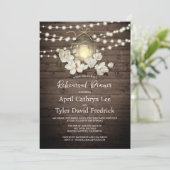 Rustiek hout bloemenlantaarn verlichting repetitie kaart (Staand voorkant)