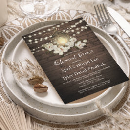 Rustiek hout bloemenlantaarn verlichting repetitie kaart