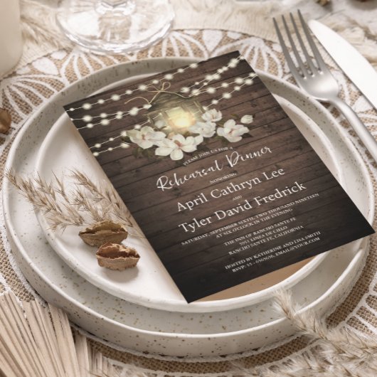 Rustiek hout bloemenlantaarn verlichting repetitie kaart