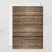 Rustiek hout bloemenstring verlichting Friendsgivi Kaart (Achterkant)