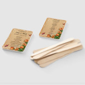 Rustiek hout bloemenvlinder bruiloft programma handwaaier (Niet-gemonteerd)