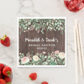 Rustiek hout bloesem Vrijgezellenfeest Servet (Insitu)