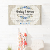 Rustiek Hout & Boheemse Bloem Waterverf Pijlen Spandoek (Insitu)