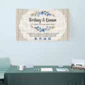 Rustiek Hout & Boheemse Bloem Waterverf Pijlen Spandoek (Beurs)