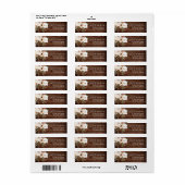 Rustiek Hout Boho Bloemen Retouradres Bruiloft Etiket (Full Sheet)