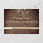 Rustiek hout Boho bloemenbruiloft Details Informatiekaartje (Voorkant)