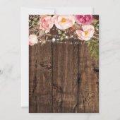 Rustiek hout Boho Floral Housewarming Kaart (Achterkant)