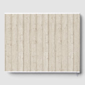 Rustiek hout Boho pijlen & blauwe bloemenbruiloft Gastenboek (Achterkant)