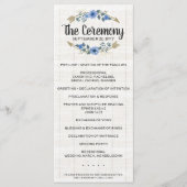 Rustiek hout Boho pijlen & Floral bruiloft program Programmakaart (Voorkant)