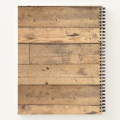 Rustiek hout bos bomen gepersonaliseerd gastenboek notitieboek (Achterkant)