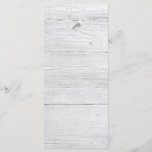 Rustiek Hout & Botanische bladeren Krans Diner Men Menu (Achterkant)