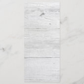 Rustiek hout & Botanische krans bruiloft programma Programmakaart (Achterkant)