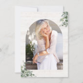 Rustiek hout botanische verrassing pensioen partij kaart (Achterkant)