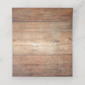 Rustiek Hout Botanische Waterverf Kruid Wedding Plaatskaartje (Binnenkant ongevouwen)