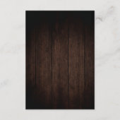 Rustiek Hout Bourgondië Bloemen Mason Jar Receptie Informatiekaartje (Achterkant)