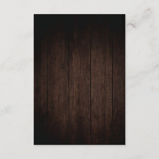 Rustiek Hout Bourgondië Bloemen Mason Jar Receptie Informatiekaartje (Achterkant)