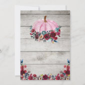 Rustiek Hout Bourgondië Vriendschappen Uitnodiging (Achterkant)