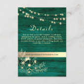 Rustiek Hout Bruiloft Details Website Informatiekaartje (Voorkant)