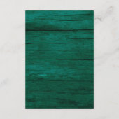 Rustiek Hout Bruiloft Details Website Informatiekaartje (Achterkant)