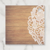 Rustiek hout bruiloft kant dank u bedankjes labels (Achterkant)