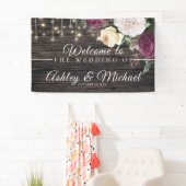 Rustiek hout Bruiloft Party Banner (Insitu)