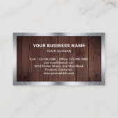 Rustiek Hout Chroom Auto Legering Wiel Rim Mechani Visitekaartje (Achterkant)