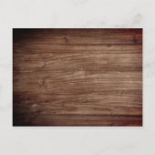 Rustiek Hout & Classy Lace Trouwfoto Uitnodiging Briefkaart (Achterkant)