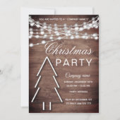 Rustiek hout corporate kerstfeest kaart (Voorkant)