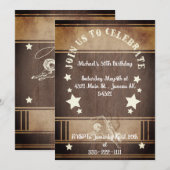 Rustiek hout cowboy thema 30e verjaardag kaart (Voorkant / Achterkant)