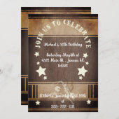 Rustiek hout cowboy thema 30e verjaardag kaart (Voorkant / Achterkant)