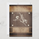 Rustiek hout cowboy thema 30e verjaardag kaart (Achterkant)