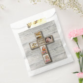 Rustiek Hout Cross Eerste Communie Foto Favor Bag Bedankzakje (Gezegeld)