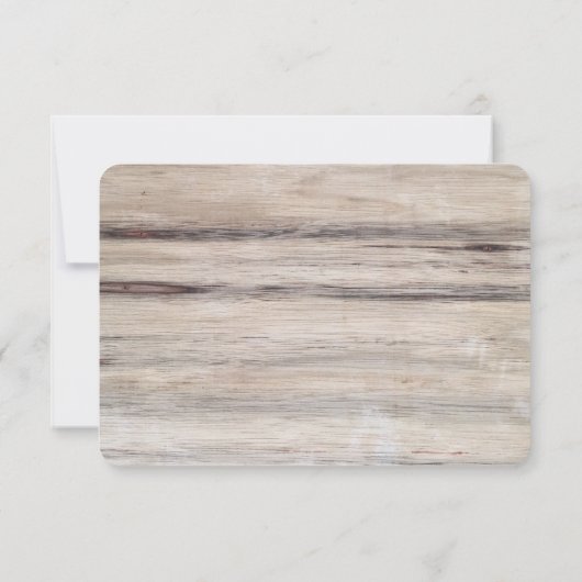 rustiek hout | Deer Wedding RSVP Kaart (Achterkant)