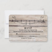 rustiek hout | Deer Wedding RSVP Kaart (Voorkant)