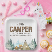 Rustiek hout een beetje camper Baby shower Papieren Bordje (Feest)