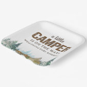 Rustiek hout een beetje camper Baby shower Papieren Bordje (Gebogen)