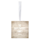 Rustiek Hout Elegant 3 Familie foto Kerstmis Decoratie (Rechts)